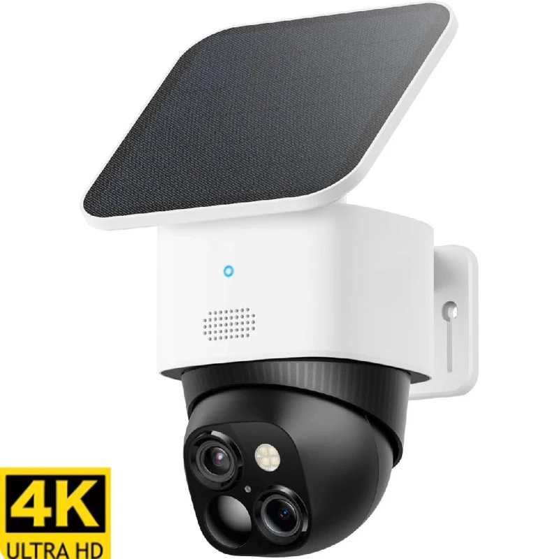 New 4K Dual Camera Solar Secur - Pan Tilt Bracket review and price