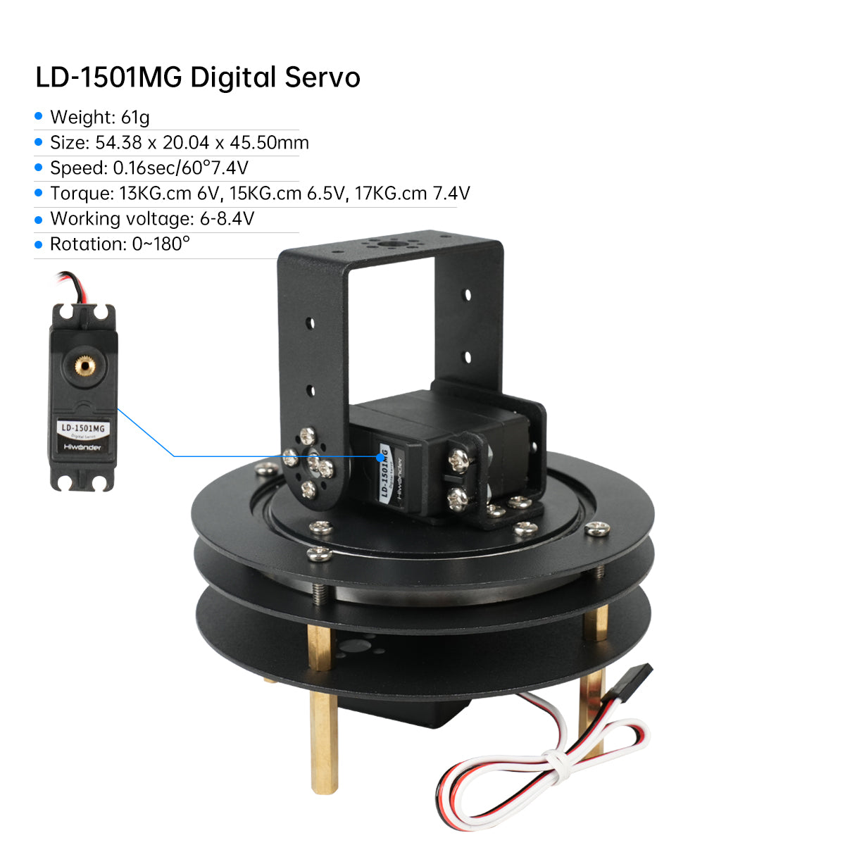 Hiwonder Unassembled 2 DOF Pan - Pan Tilt Bracket review and price