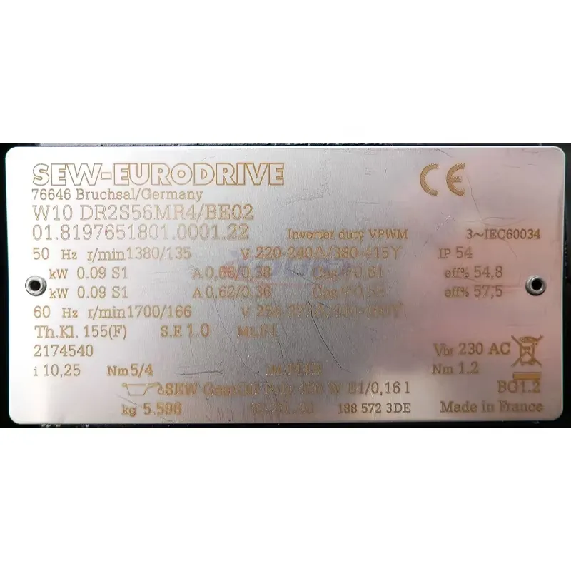 for SEW EURODRIVE W10 DR2S56MR - Geared Motor review and price